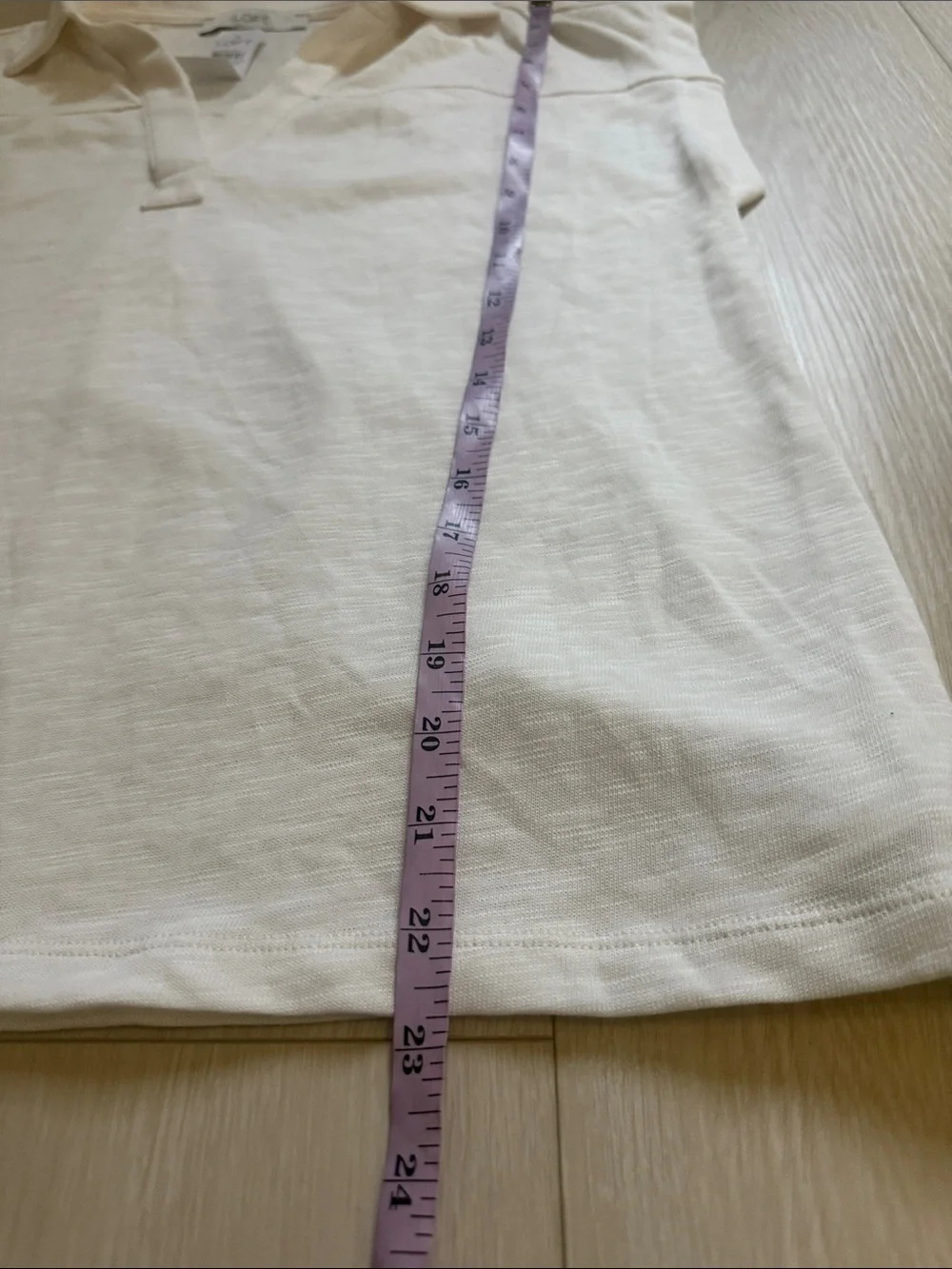 LOFT Cream Polo V-Neck Tunic